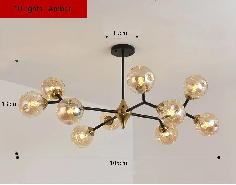 lustre nordique de luxe design simple pour décoration intérieure