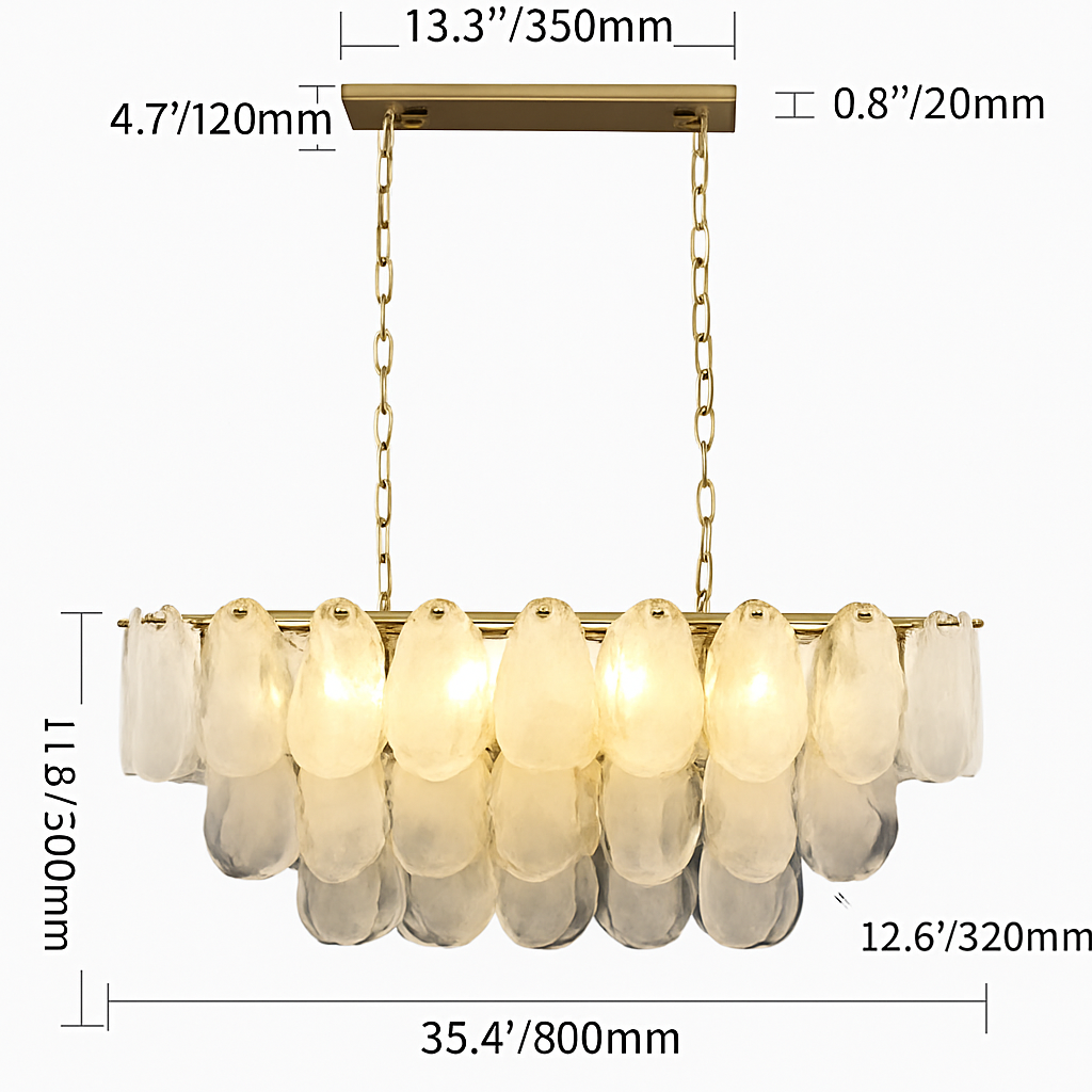 lustre nordique de luxe en métal avec cristaux led suspendu