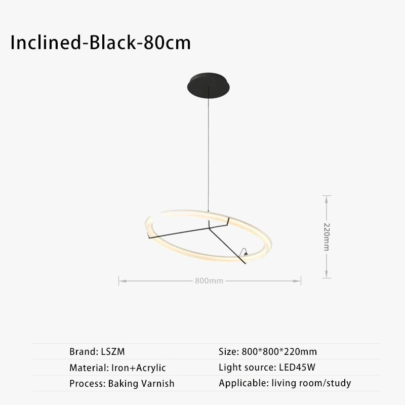 lustre nordique design suspension décorative en acrylique LED