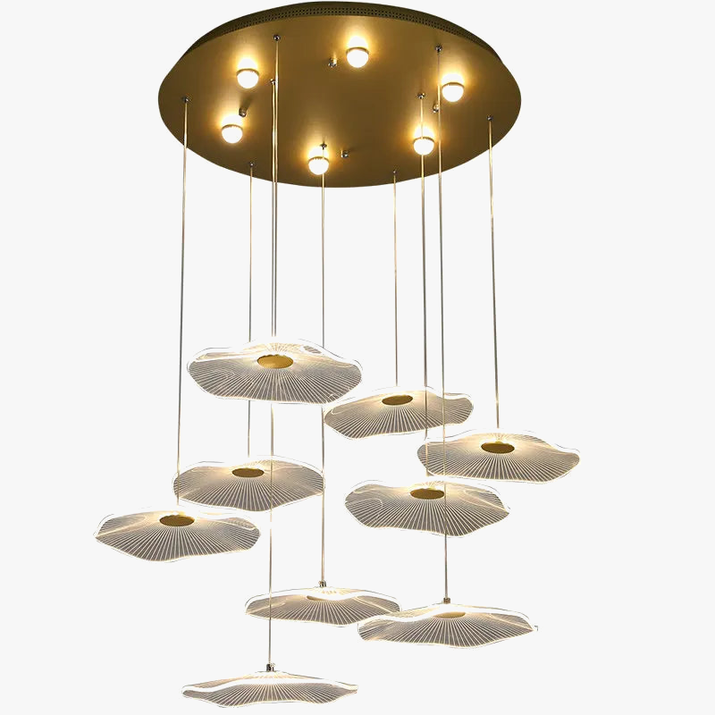 lustre nordique en acrylique design créatif pour espaces élégants