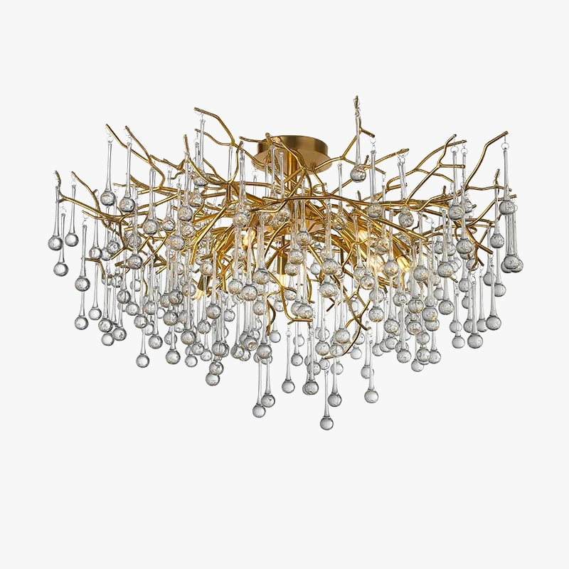 lustre nordique en cristal éclairage à led pour décoration intérieure