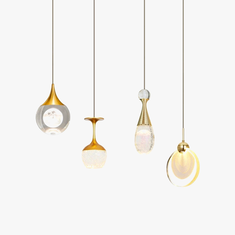 lustre nordique en cristal pour décoration moderne et élégante