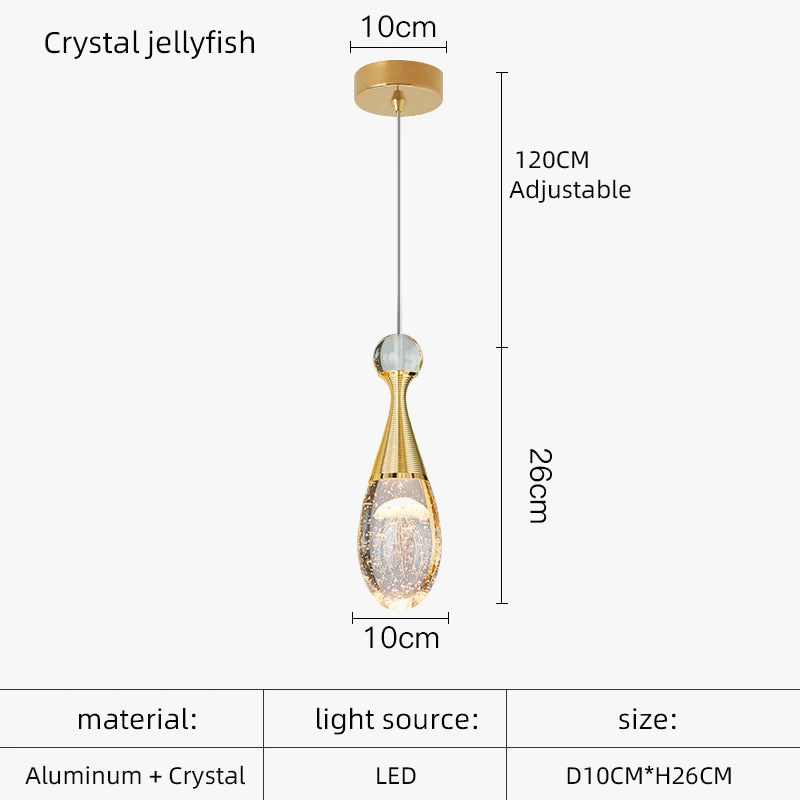 lustre nordique en cristal pour décoration moderne et élégante