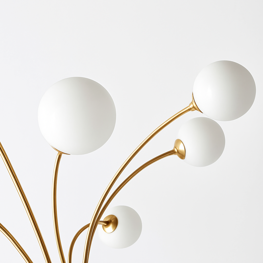 lustre nordique en cuivre et cristal design élégant et luxueux