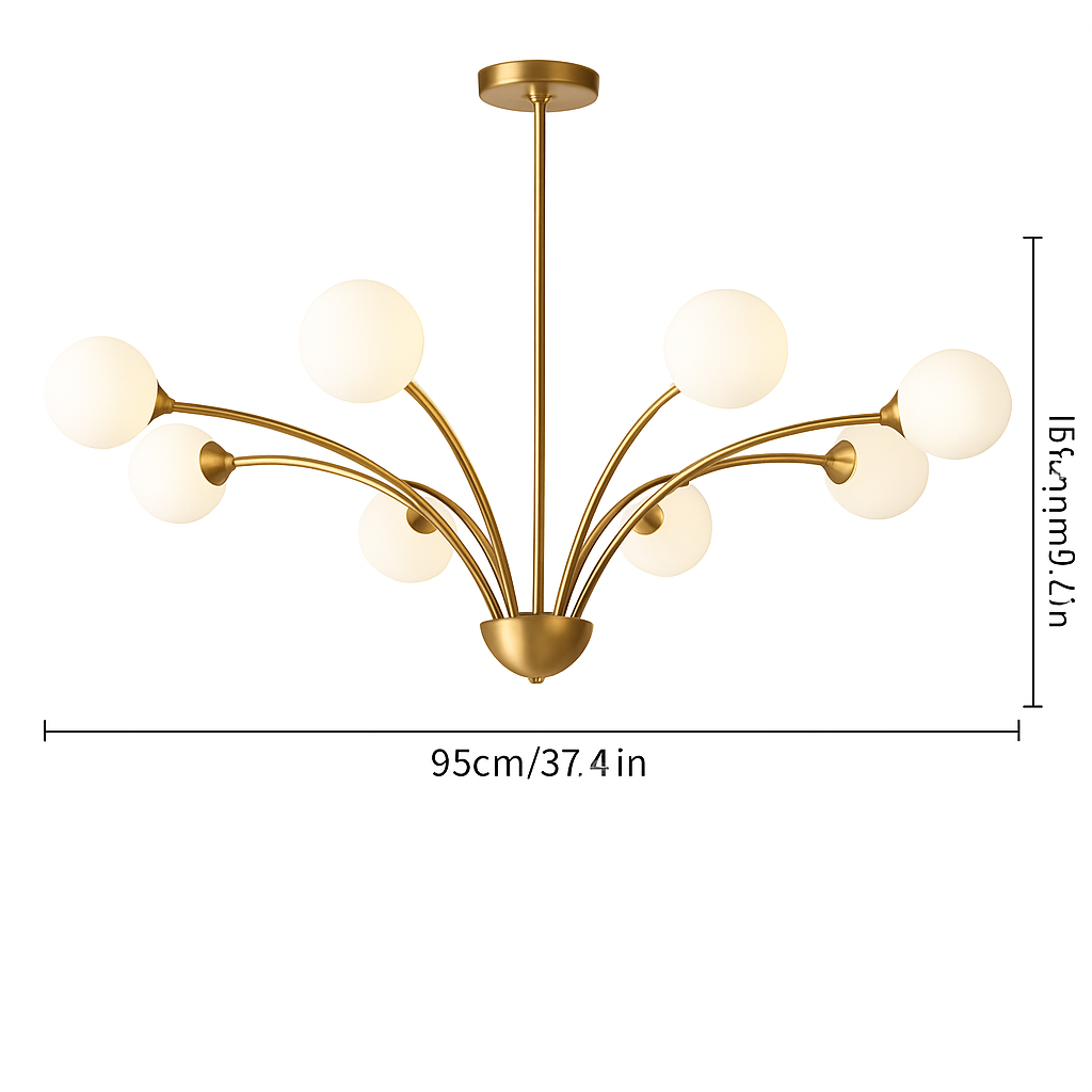 lustre nordique en cuivre et cristal design élégant et luxueux