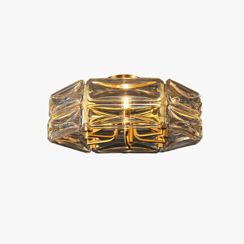 lustre nordique en cuivre led monté en surface moderne et luxueux