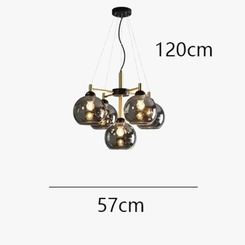lustre nordique en cuivre verre design moderne avec haricots magiques