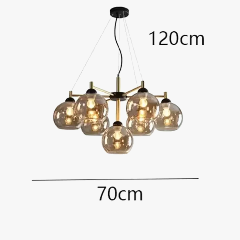 lustre nordique en cuivre verre design moderne avec haricots magiques