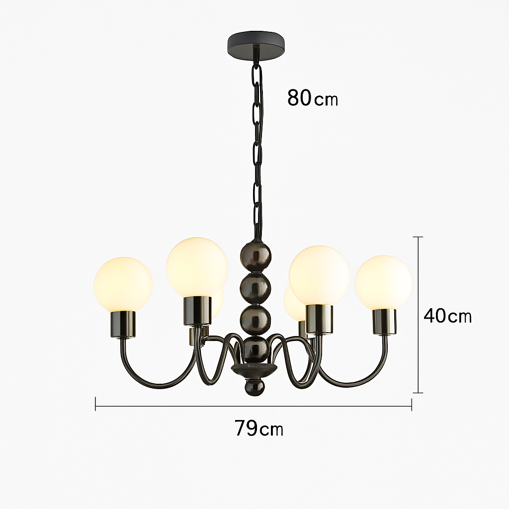lustre nordique en métal pour décoration intérieure suspendue