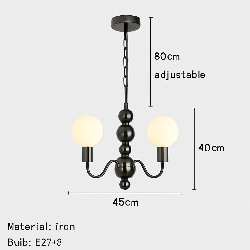 lustre nordique en métal pour décoration intérieure suspendue