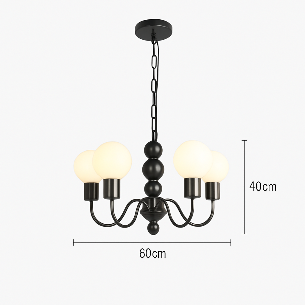 lustre nordique en métal pour décoration intérieure suspendue