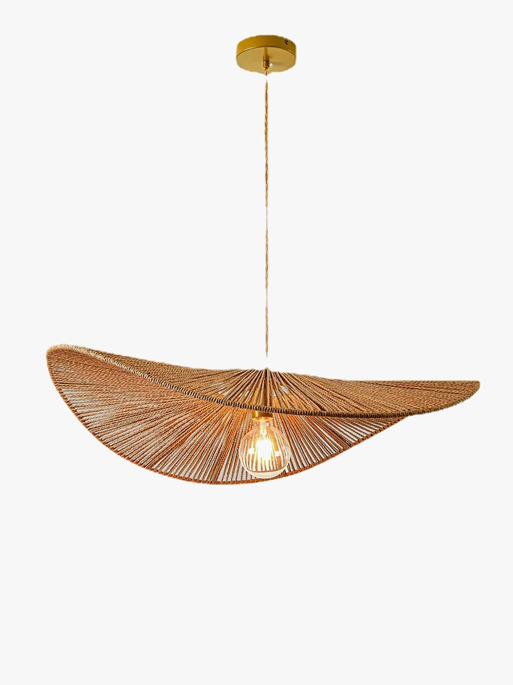 lustre nordique en paille pour décoration moderne et élégante