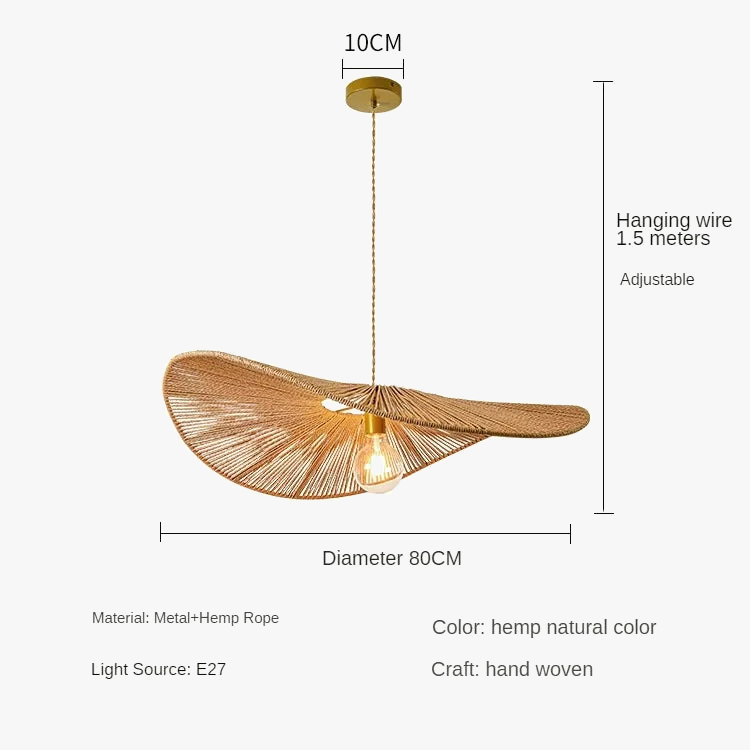 lustre nordique en paille pour décoration moderne et élégante