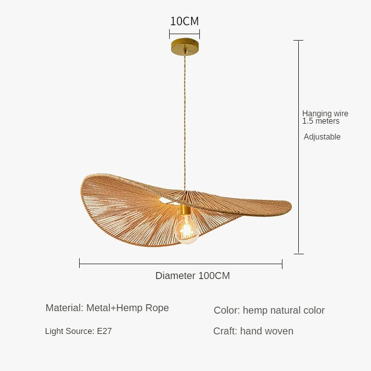 lustre nordique en paille pour décoration moderne et élégante