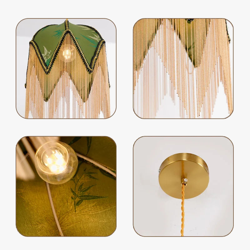 lustre nordique en tissu abat-jour design pour éclairage intérieur