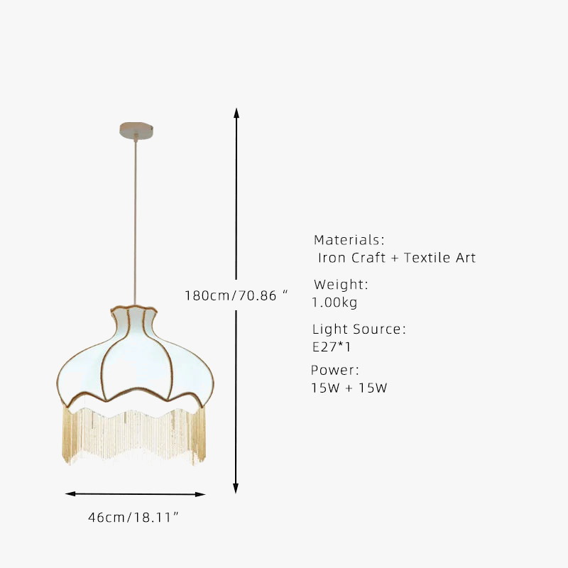 lustre nordique en tissu abat-jour design pour éclairage intérieur