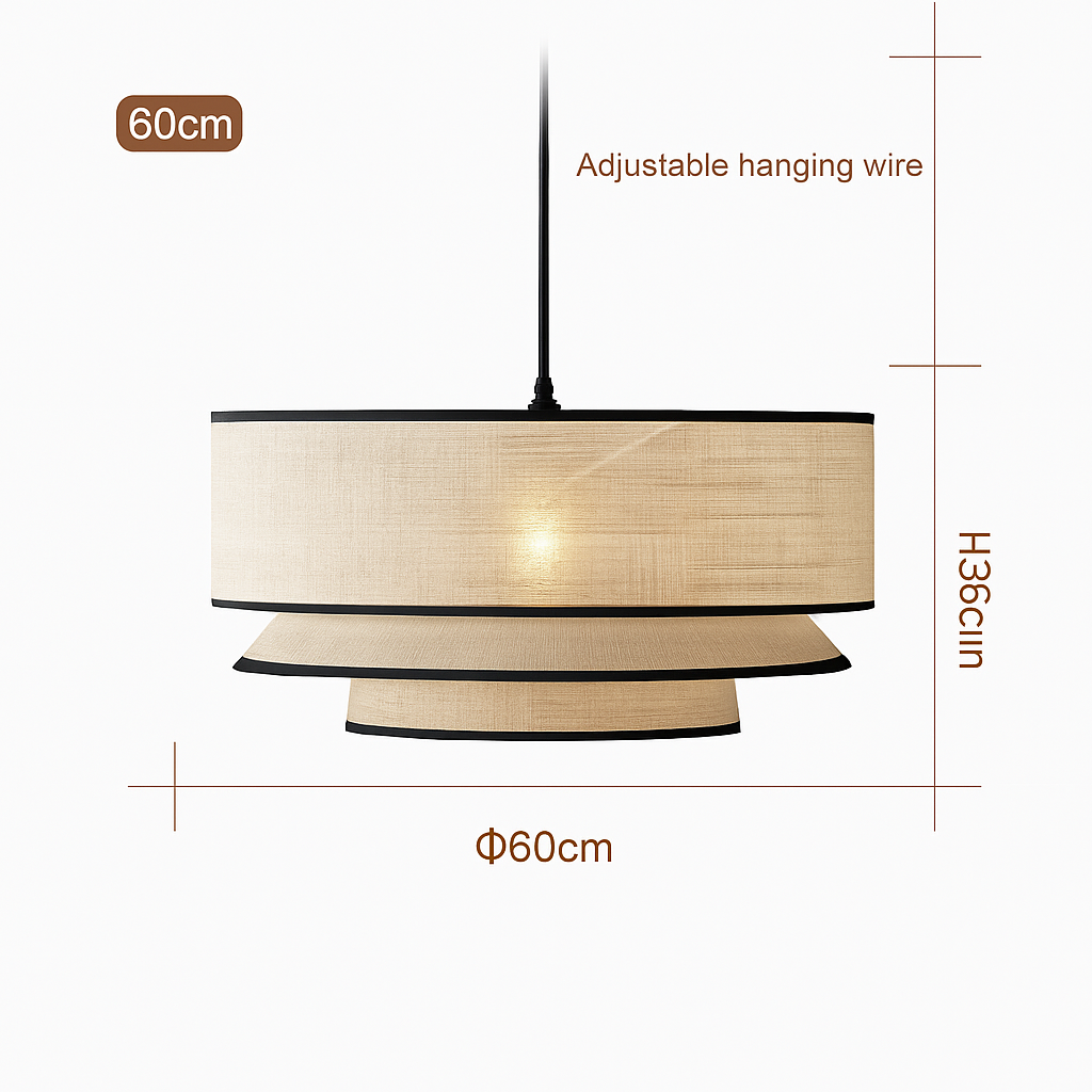 lustre nordique en tissu pour décoration intérieure moderne