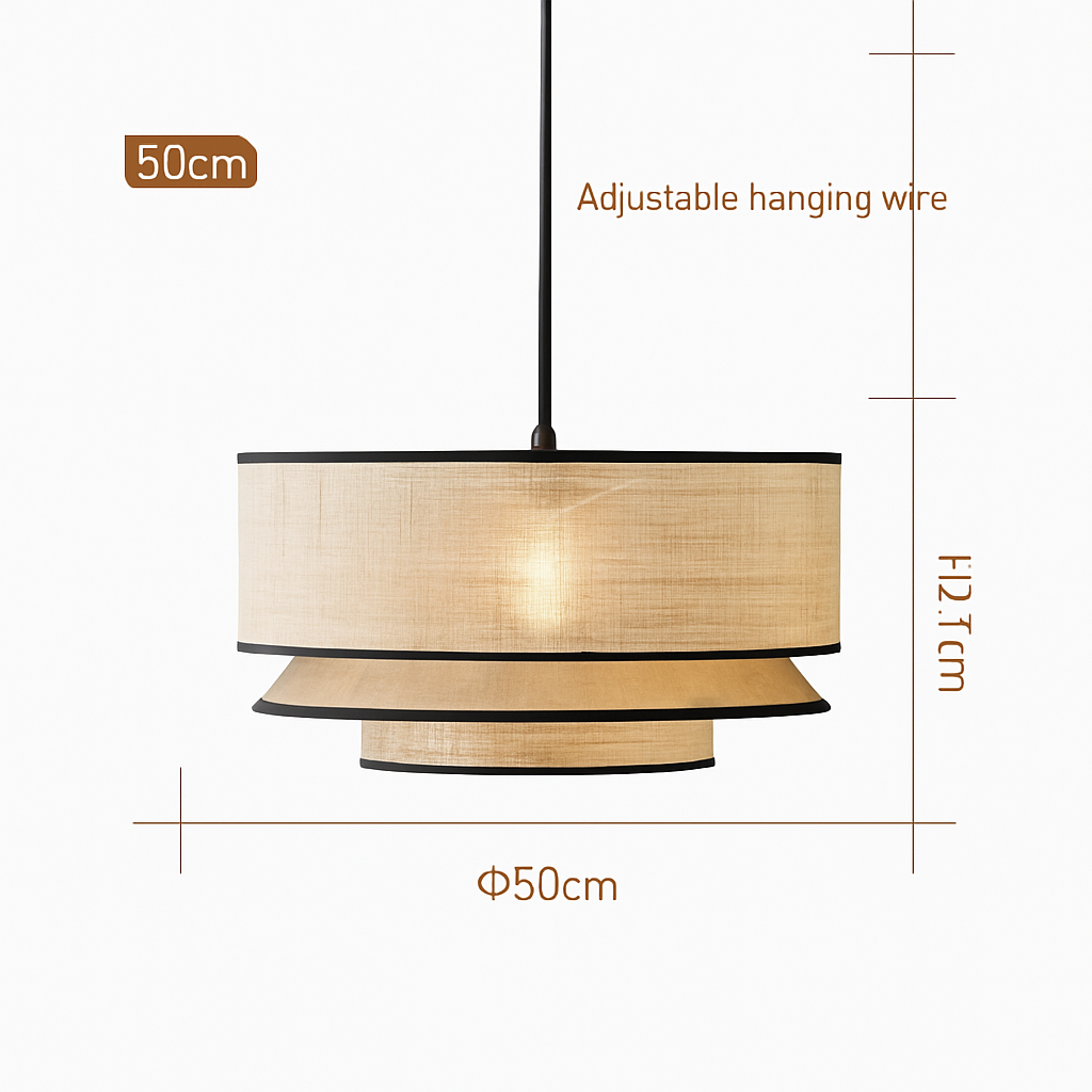 lustre nordique en tissu pour décoration intérieure moderne