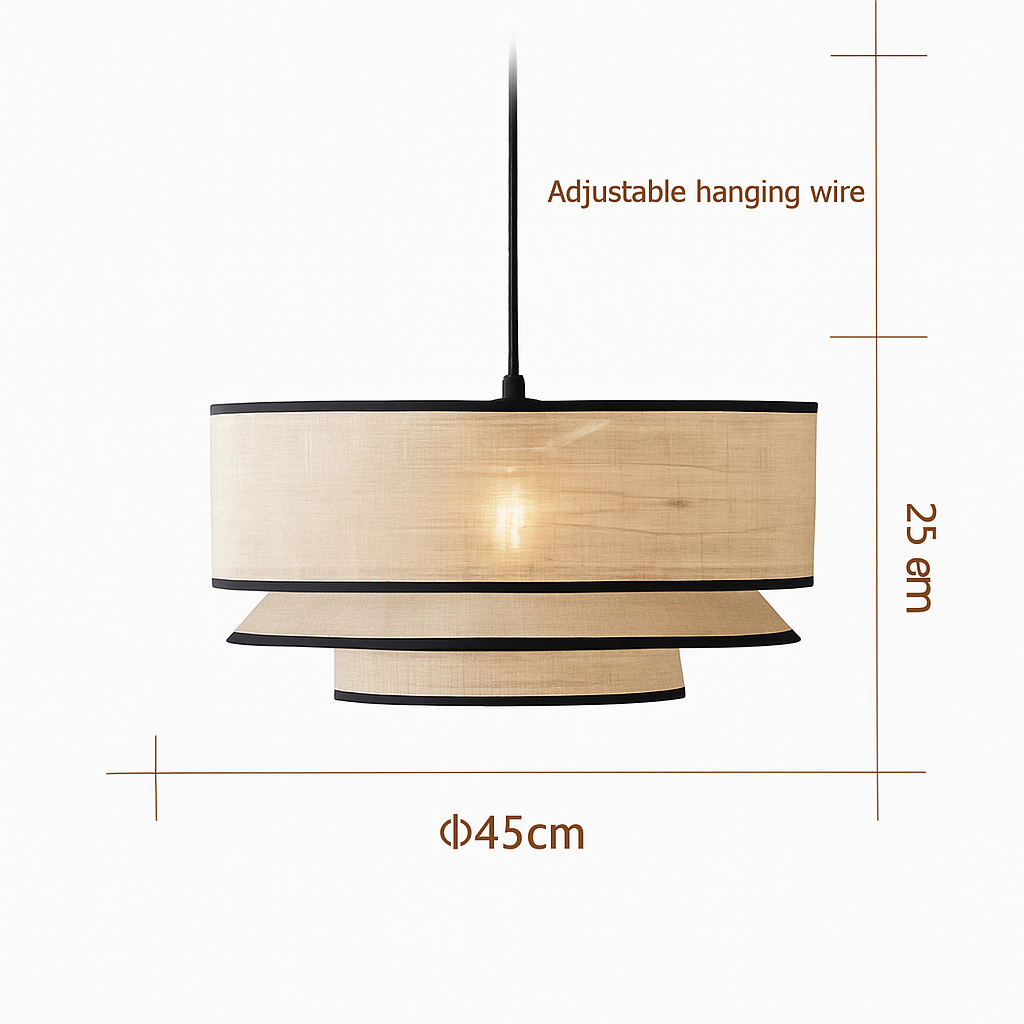 lustre nordique en tissu pour décoration intérieure moderne