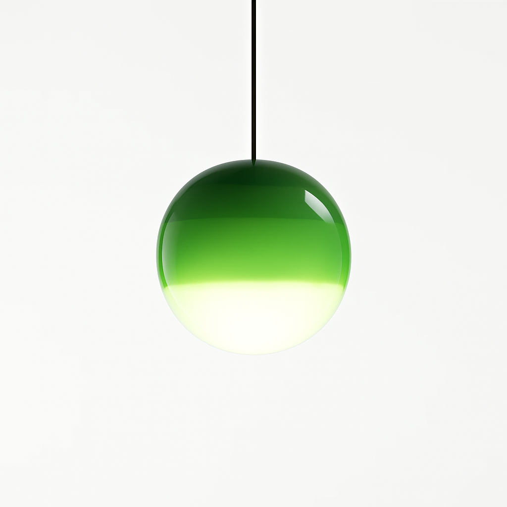 lustre nordique en verre dégradé à suspension led créatif