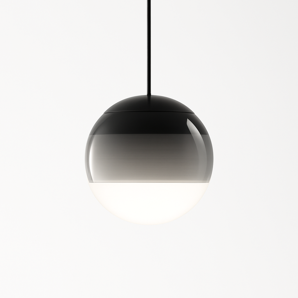 lustre nordique en verre dégradé à suspension led créatif