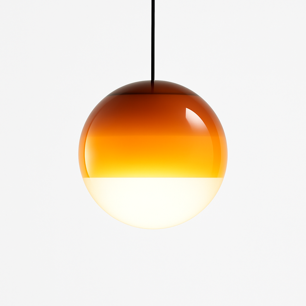 lustre nordique en verre dégradé à suspension led créatif