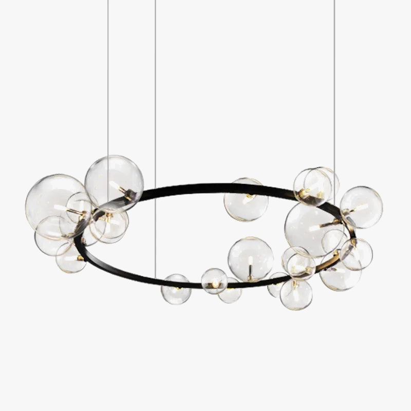 lustre nordique en verre design pour un éclairage élégant