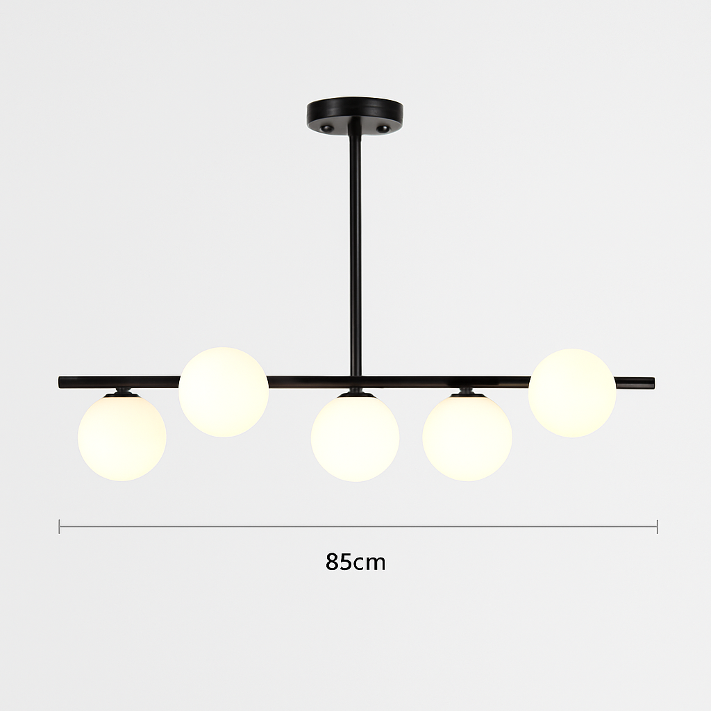 lustre nordique en verre pour éclairage intérieur moderne