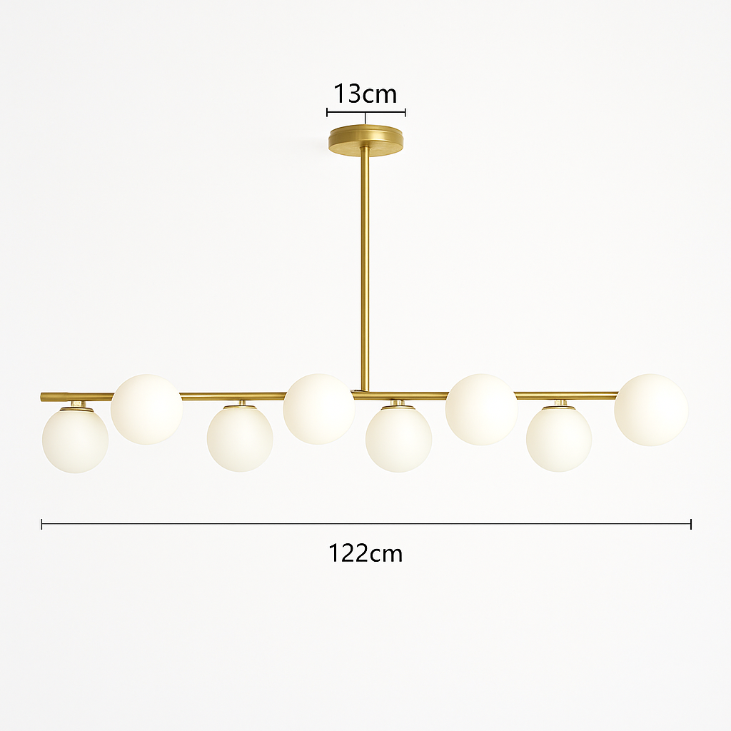 lustre nordique en verre pour éclairage intérieur moderne