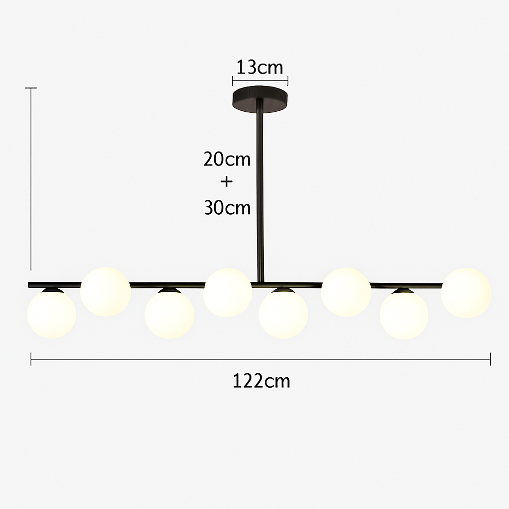 lustre nordique en verre pour éclairage intérieur moderne