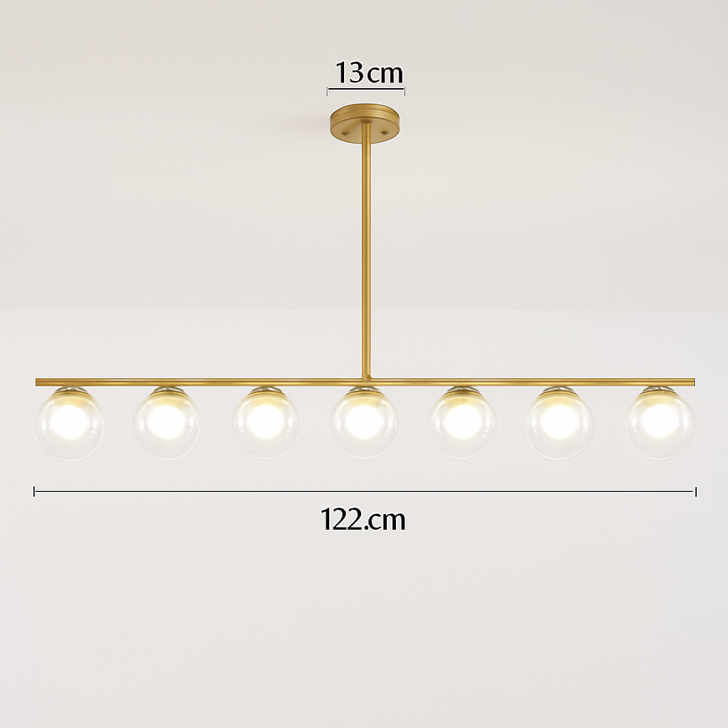 lustre nordique en verre pour éclairage intérieur moderne