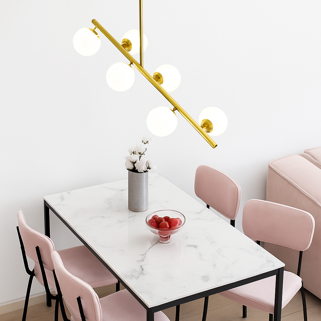 lustre nordique en verre pour éclairage intérieur moderne