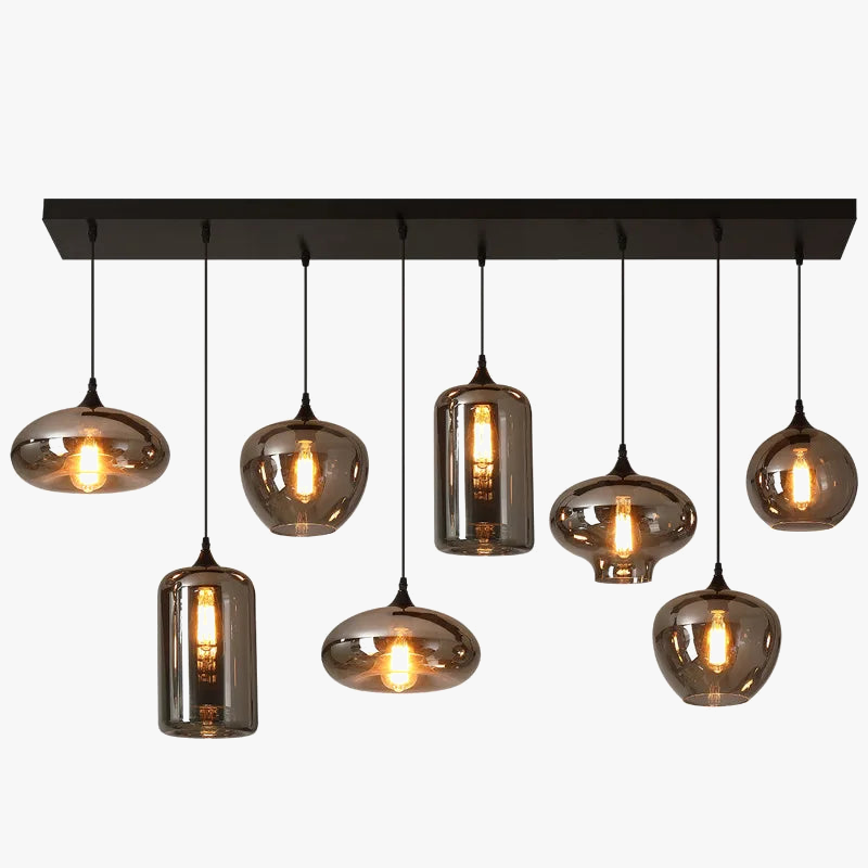 lustre nordique en verre pour éclairage moderne de restaurant et café