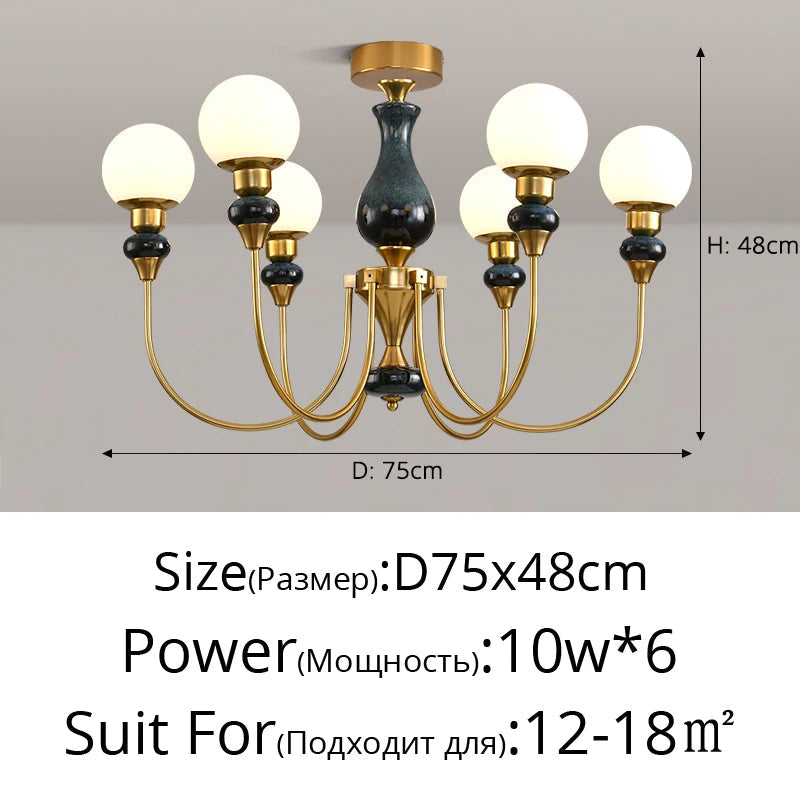 lustre nordique en verre pour un intérieur romantique et chaleureux