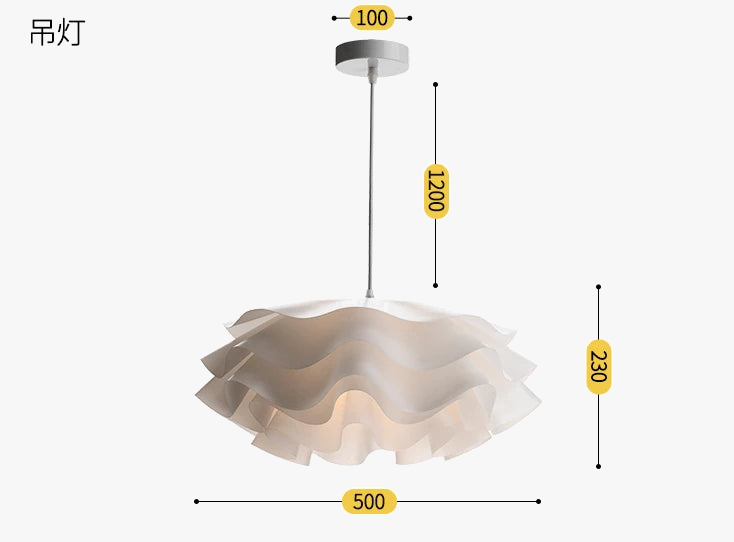 lustre nordique à fleurs pour éclairage intérieur décoratif