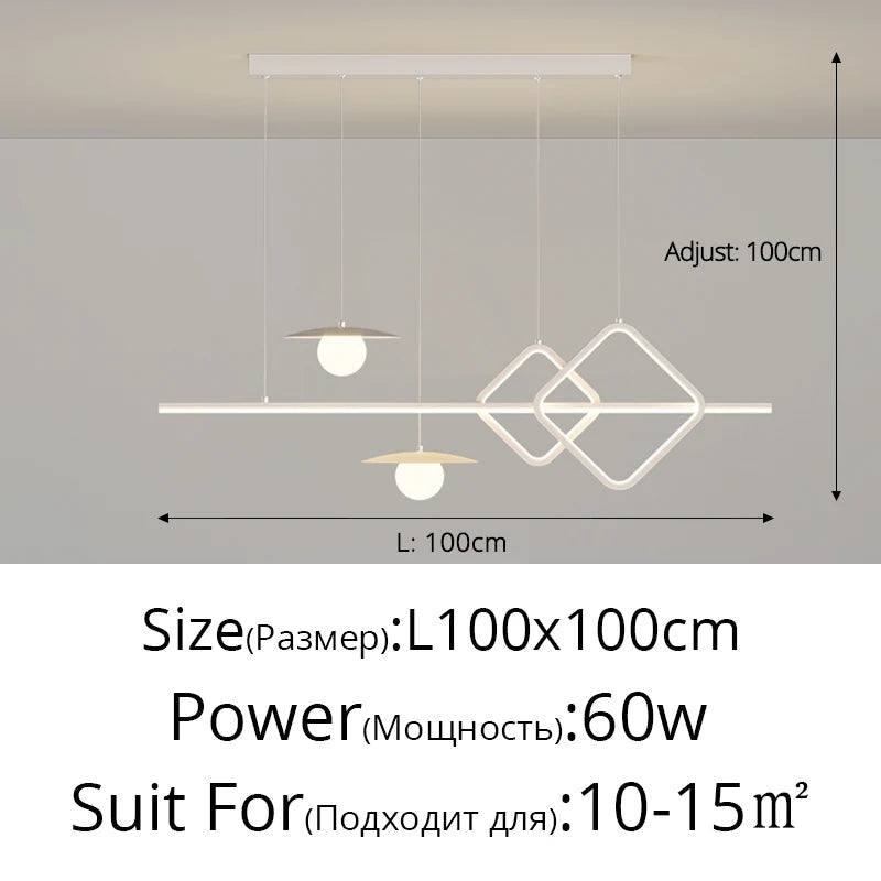 lustre nordique géométrique créatif pour restaurants et bars