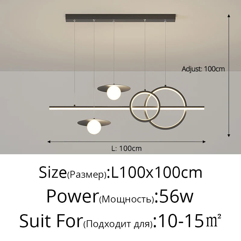 lustre nordique géométrique créatif pour restaurants et bars