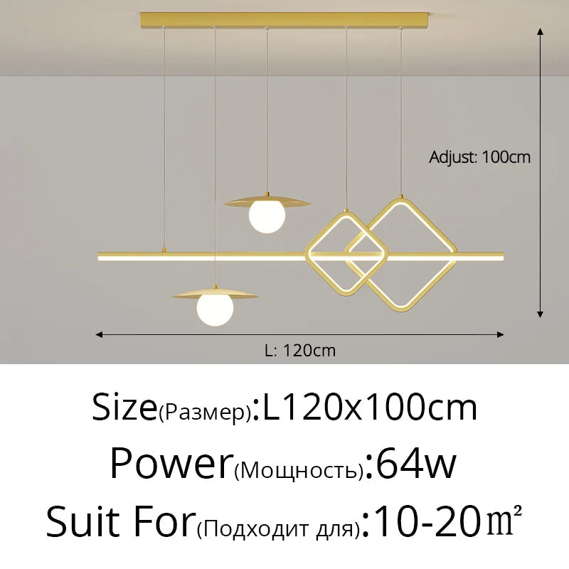 lustre nordique géométrique créatif pour restaurants et bars