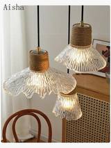 Lustre nordique japonais trois têtes style bûche pour intérieur créatif