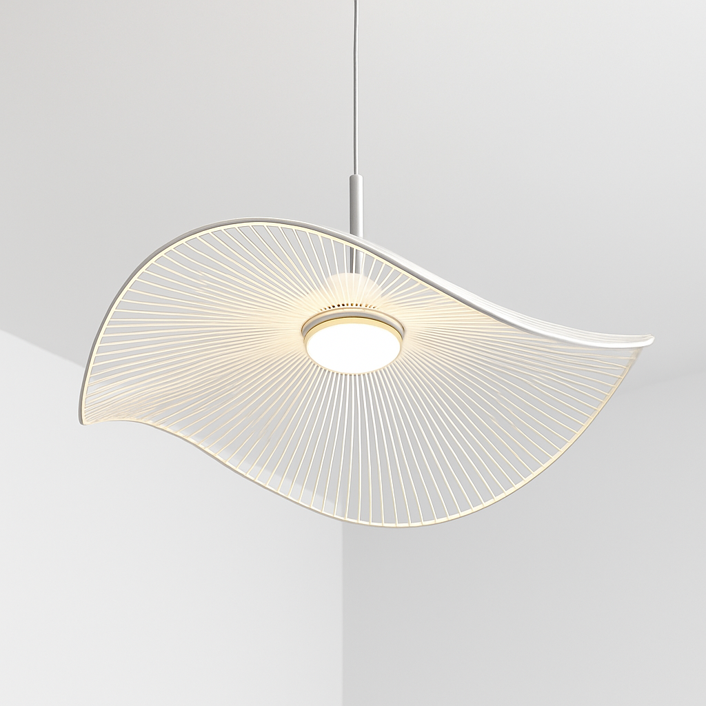 lustre nordique led acrylique design vagues postmoderne