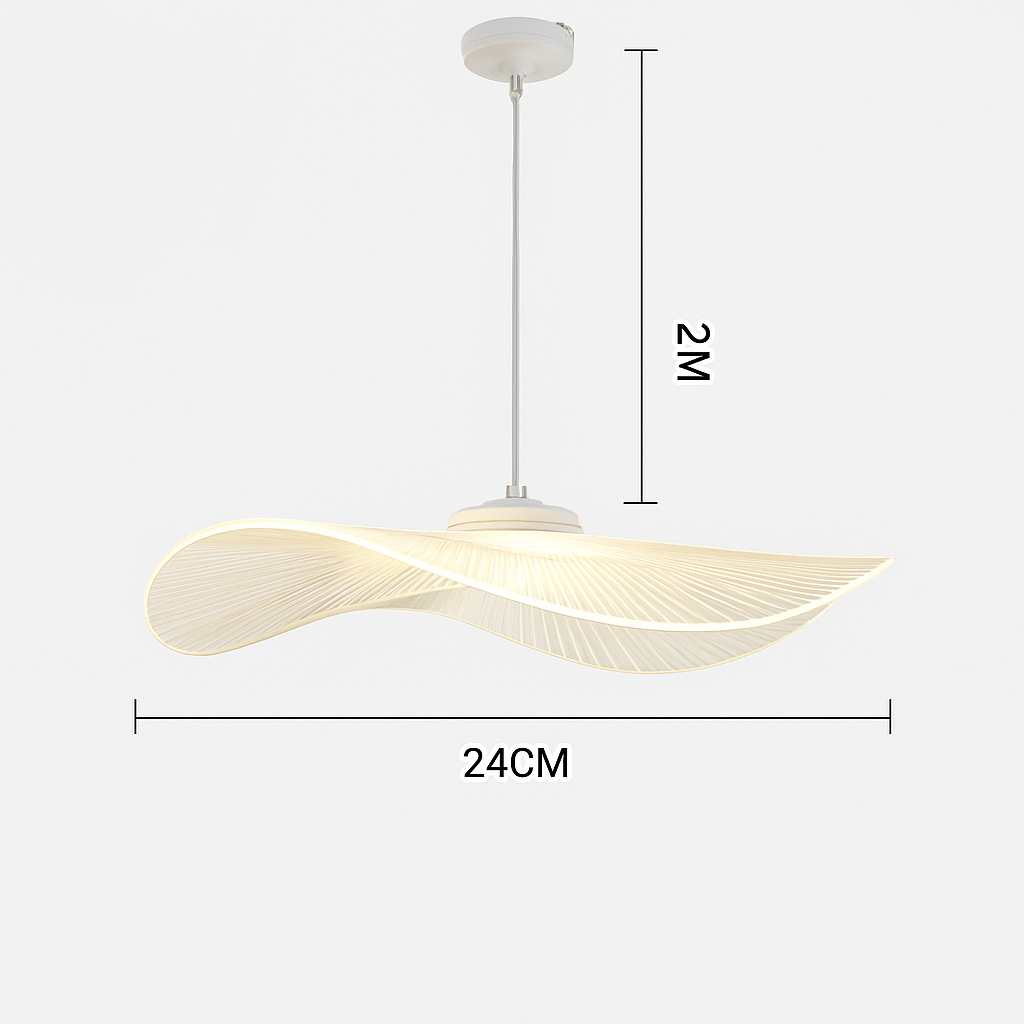 lustre nordique led acrylique design vagues postmoderne
