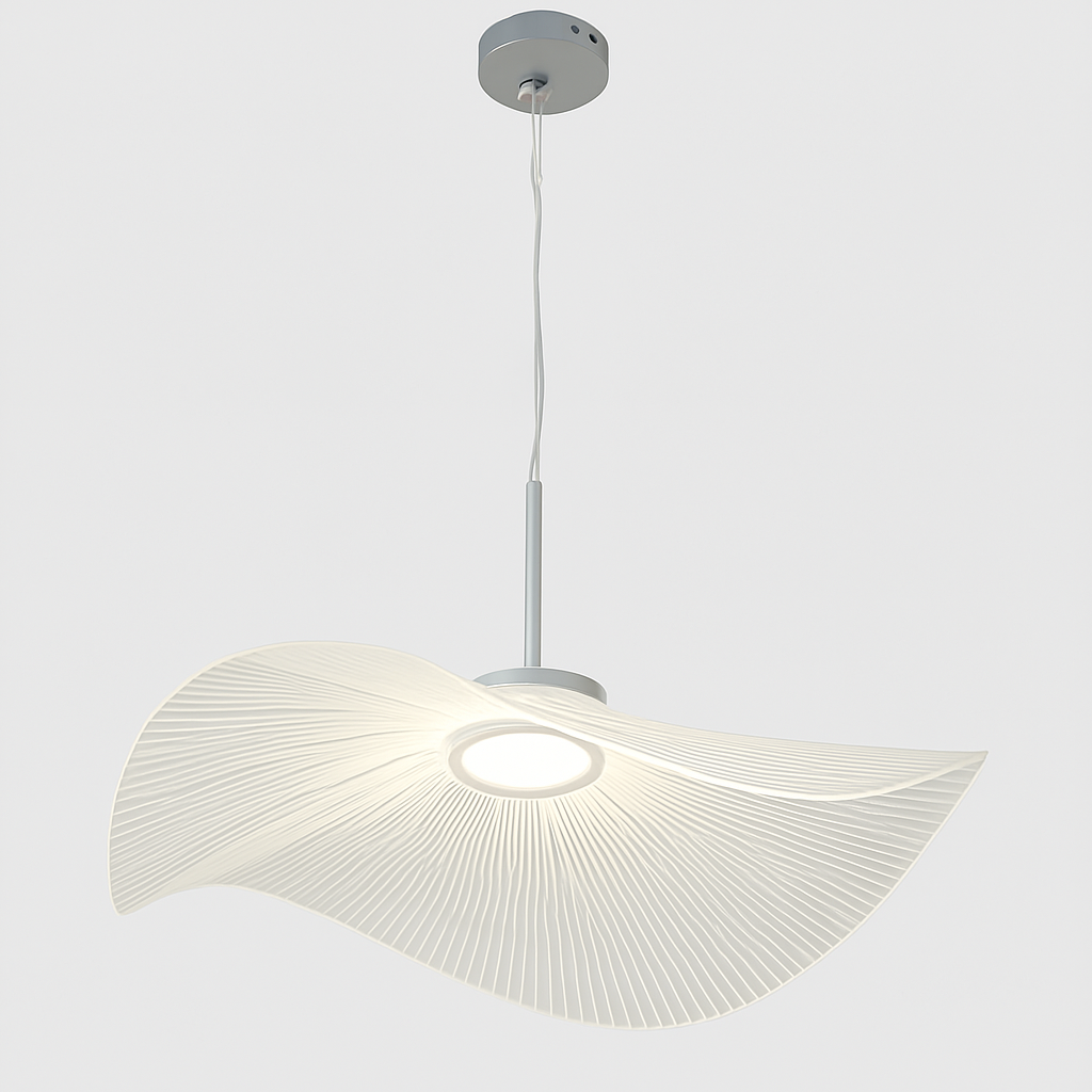 lustre nordique led acrylique design vagues postmoderne