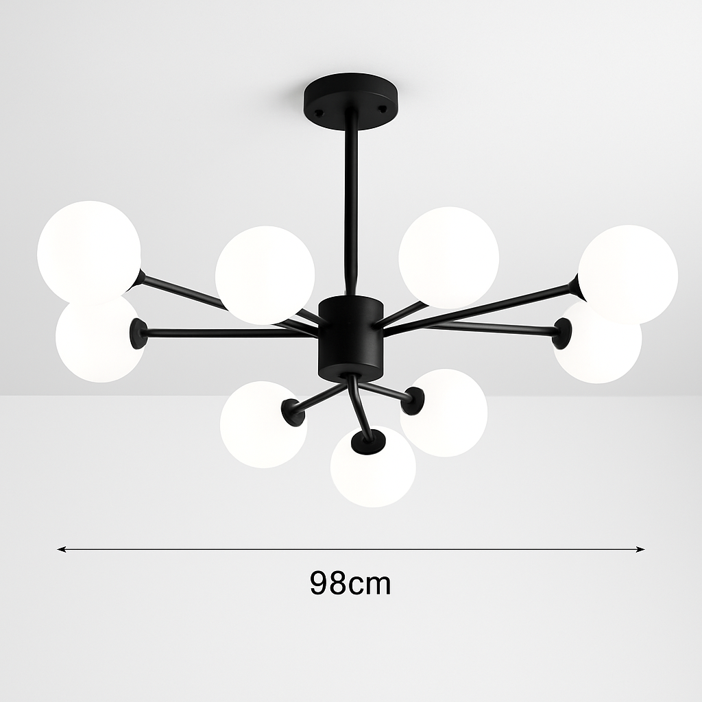 lustre nordique led boule de verre décoratif pour maison