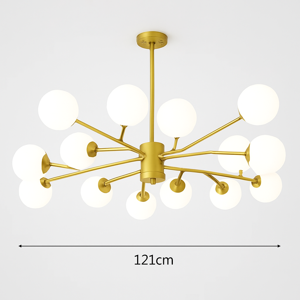 lustre nordique led boule de verre décoratif pour maison