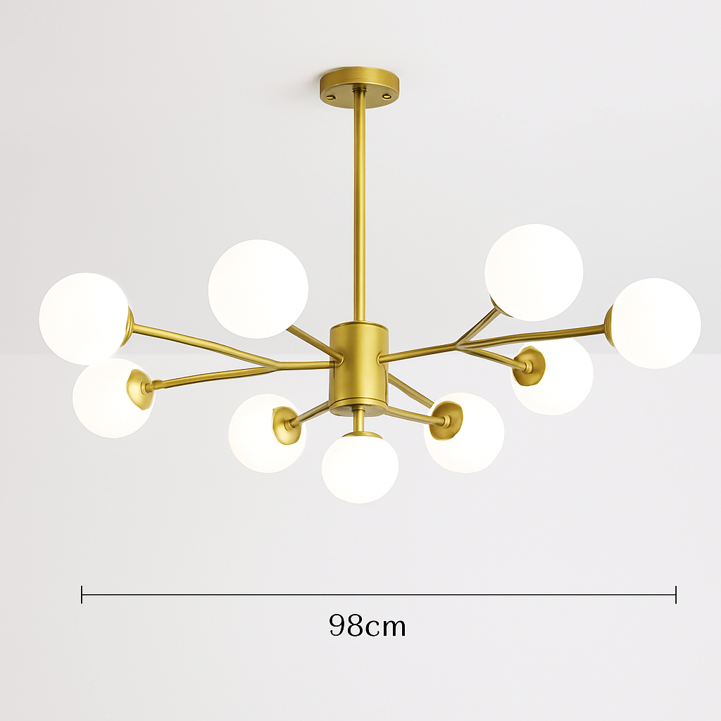 lustre nordique led boule de verre décoratif pour maison