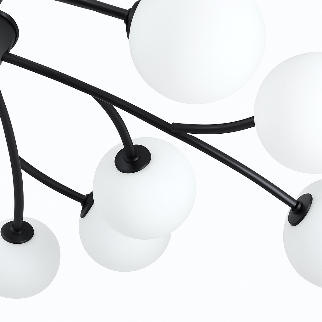 lustre nordique led boule de verre décoratif pour maison