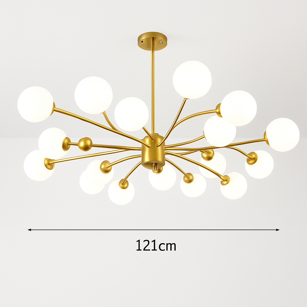 lustre nordique led boule de verre décoratif pour maison