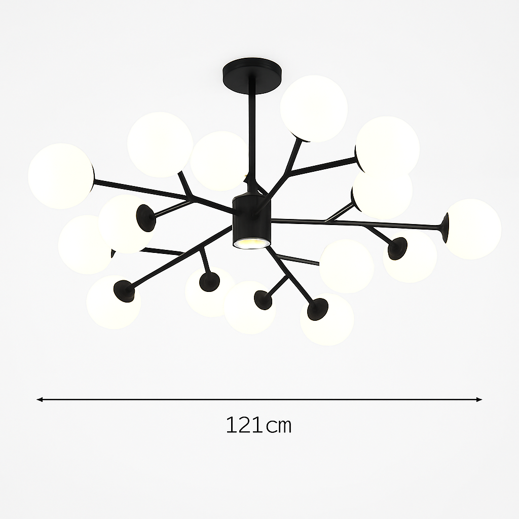 lustre nordique led boule de verre décoratif pour maison