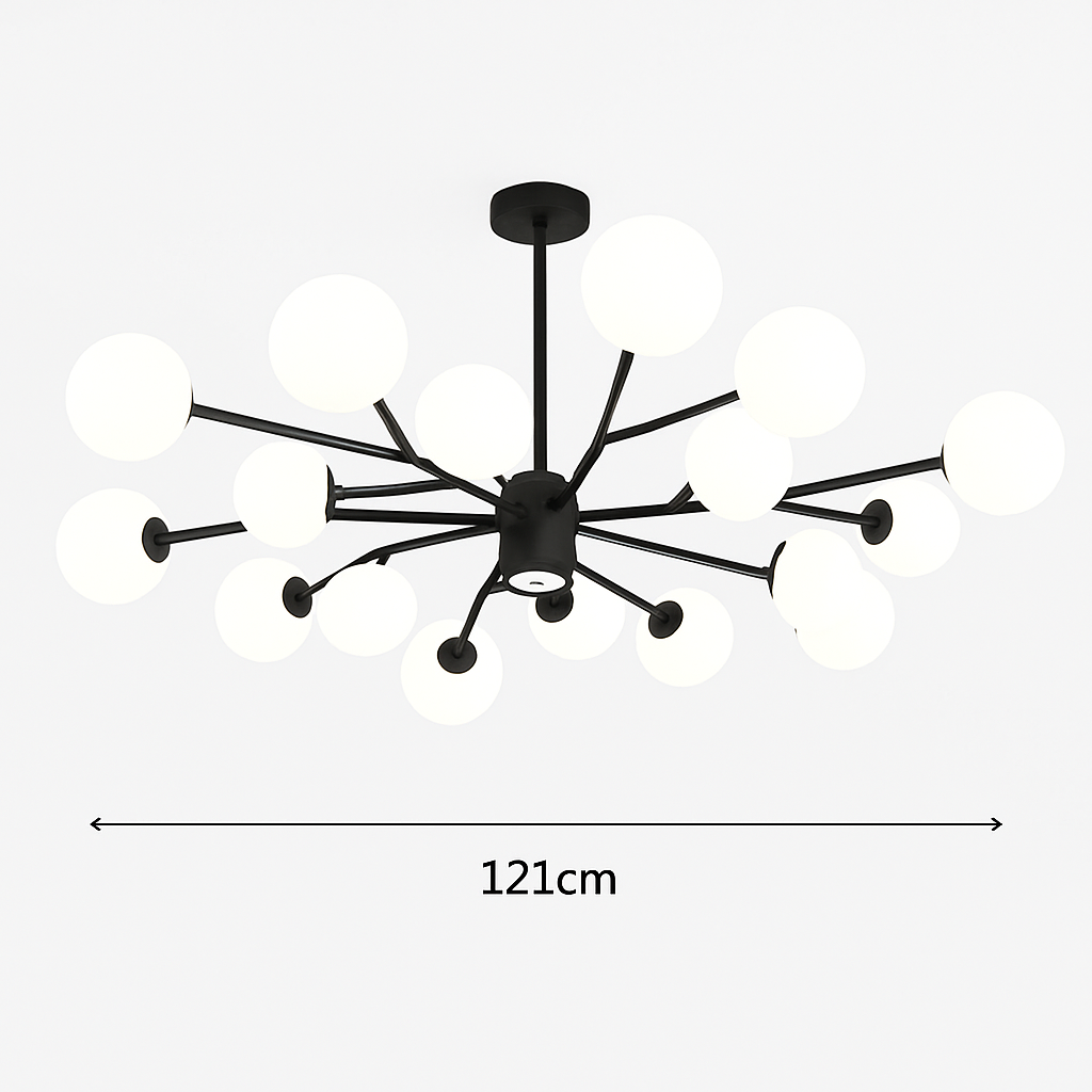 lustre nordique led boule de verre décoratif pour maison