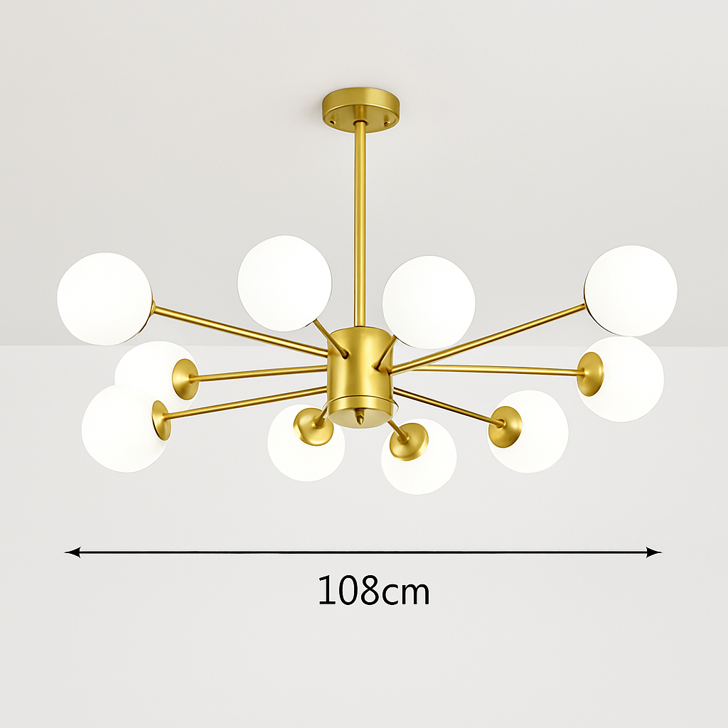 lustre nordique led boule de verre décoratif pour maison